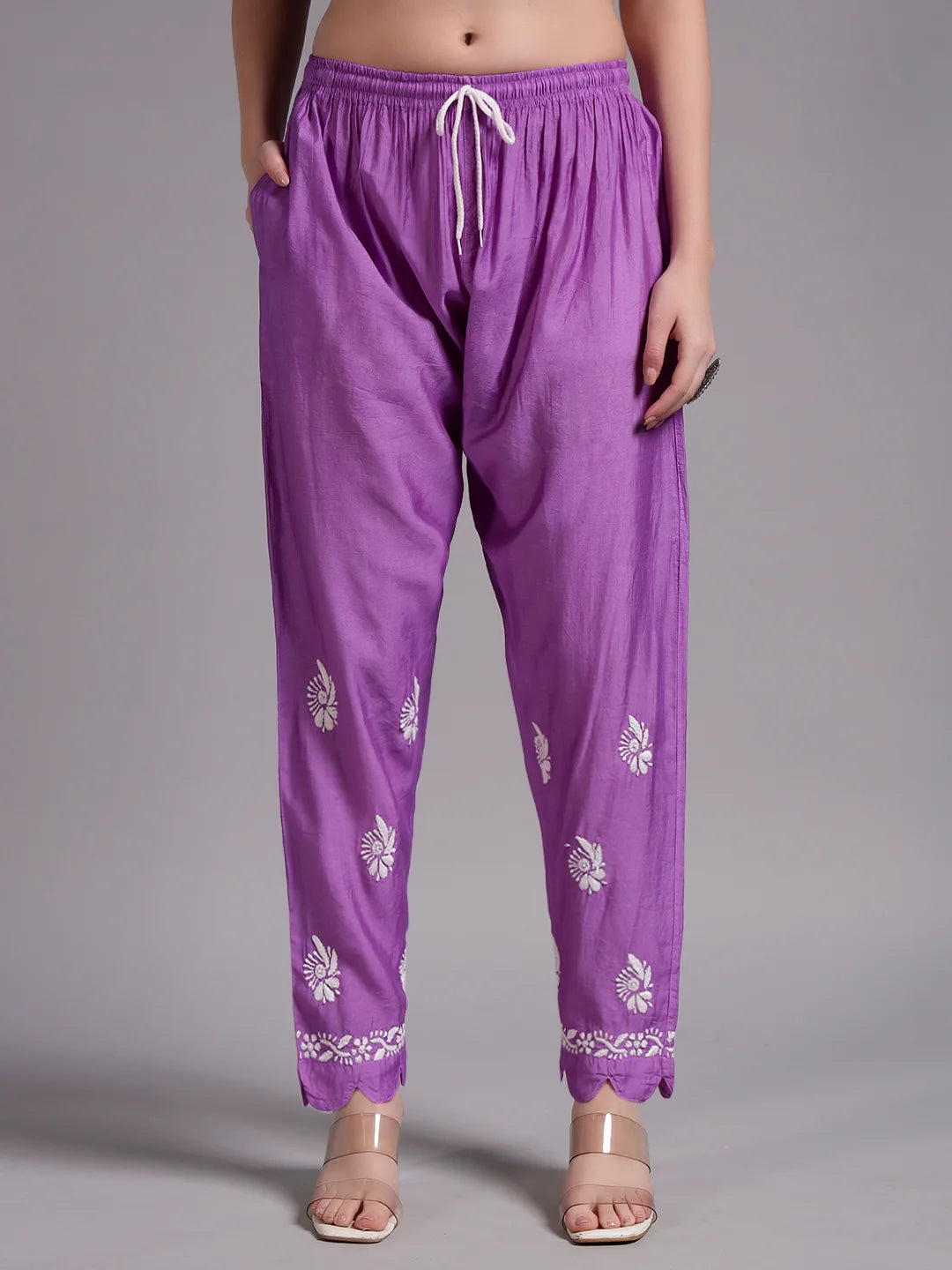 Luxury Pink Muslin Hand Embroidered Co-Ord Set for Women | Premium Muslin Kurti Pant Set