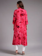 Premium Modal Handwork Front Open Kurti for Women | Designer Embroidered Long Kurti