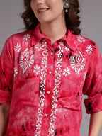 Premium Modal Handwork Front Open Kurti for Women | Designer Embroidered Long Kurti