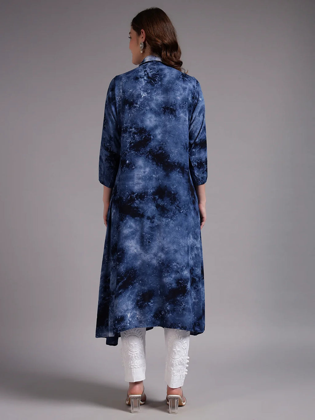Premium Modal Handwork Front Open Kurti for Women | Designer Embroidered Long Kurti