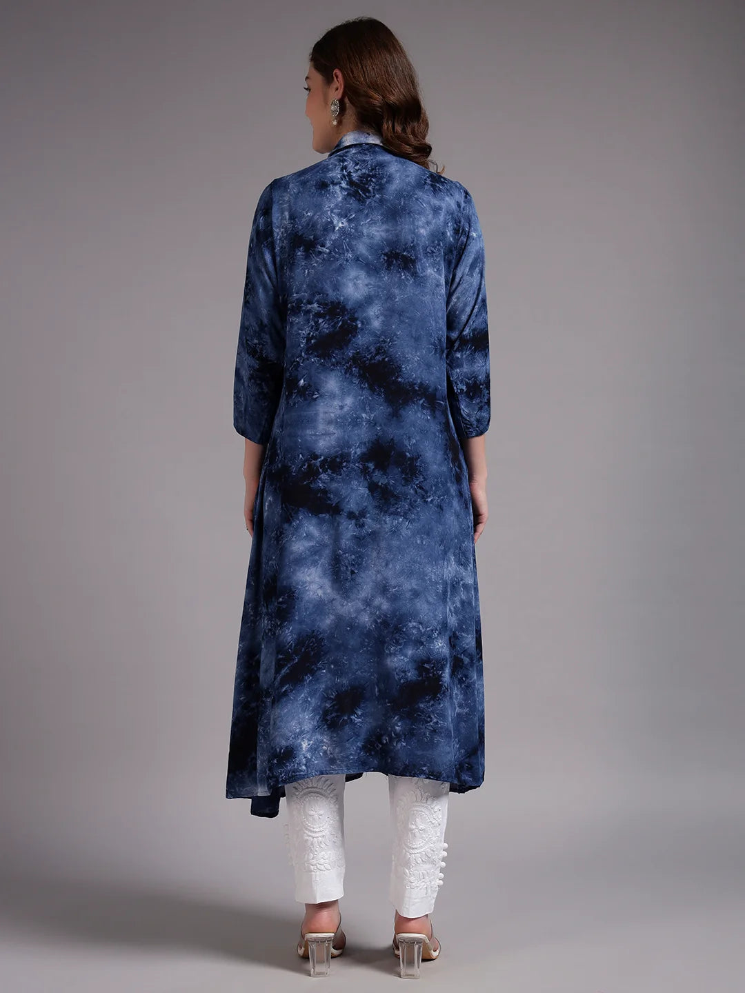 Premium Modal Handwork Front Open Kurti for Women | Designer Embroidered Long Kurti