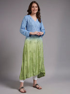 Premium Ombre Modal Angrakha Style Kurta for Women | Pure Handwork Embroidered Lucknowi Chikankari Ethnic Wear