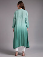 Premium Ombre Modal Angrakha Style Kurta for Women | Pure Handwork Embroidered Lucknowi Chikankari Ethnic Wear
