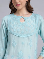Pastel Ombre Muslin Handwork Kurta Palazzo Set with Dupatta for Women | Luxury Designer Ethnic Wear