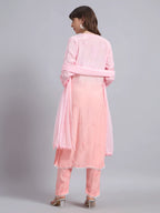 Pastel Ombre Muslin Handwork Kurta Palazzo Set with Dupatta for Women | Luxury Designer Ethnic Wear