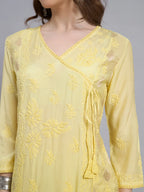Luxury Muslin Chikankari Anarkha Suit with Dupatta for Women | Premium Lucknowi Handcrafted Elegance