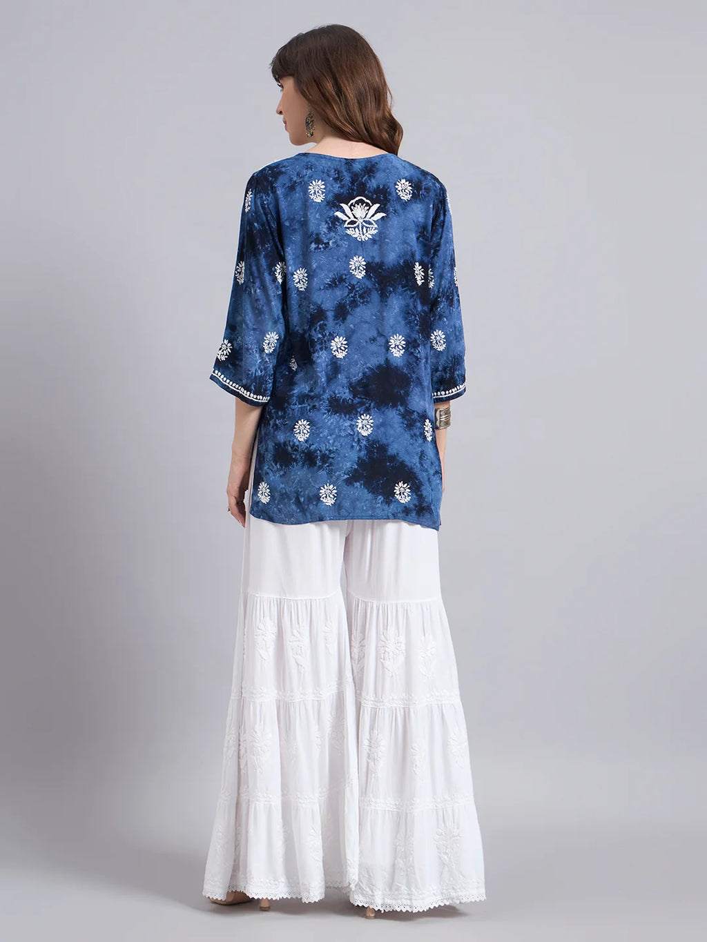 Premium Modal Handwork Printed Short Top with Sharara Set for Women | Designer Ethnic Co-Ord Set
