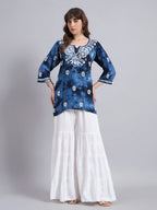 Premium Modal Handwork Printed Short Top with Sharara Set for Women | Designer Ethnic Co-Ord Set