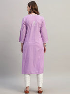 Premium Lucknowi Chikankari A-Line Kurti for Women | Hand Embroidered Ethnic Wear