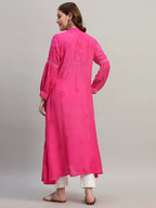 Premium Heavy Chikankari Umbrella Cut Kurti for Women | Authentic Lucknowi Handwork