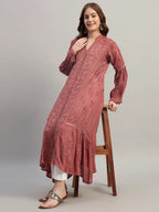 Premium Heavy Chikankari Umbrella Cut Kurti for Women | Authentic Lucknowi Handwork