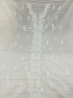 Premium Ivory Handwork Mul Chanderi Unstitched Suit Set