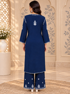 Premium Modal Handwork Embroidered Kurta Palazzo Set for Women | Luxury Ethnic Wear
