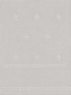 Luxury White Muslin Unstitched Suit with Premium Handwork, Mukaish & Bakhiya Embroidery | Elegant Lucknowi Designer Suit Material