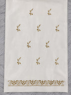 Royal Ivory Muslin Premium Handwork Unstitched Suit with Mukesh Work | Luxury Festive Collection
