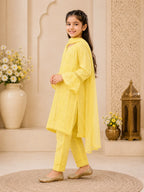 Luxury Muslin Handwork Kids Suit Set with Dupatta | Premium Designer Ethnic Wear for Girls