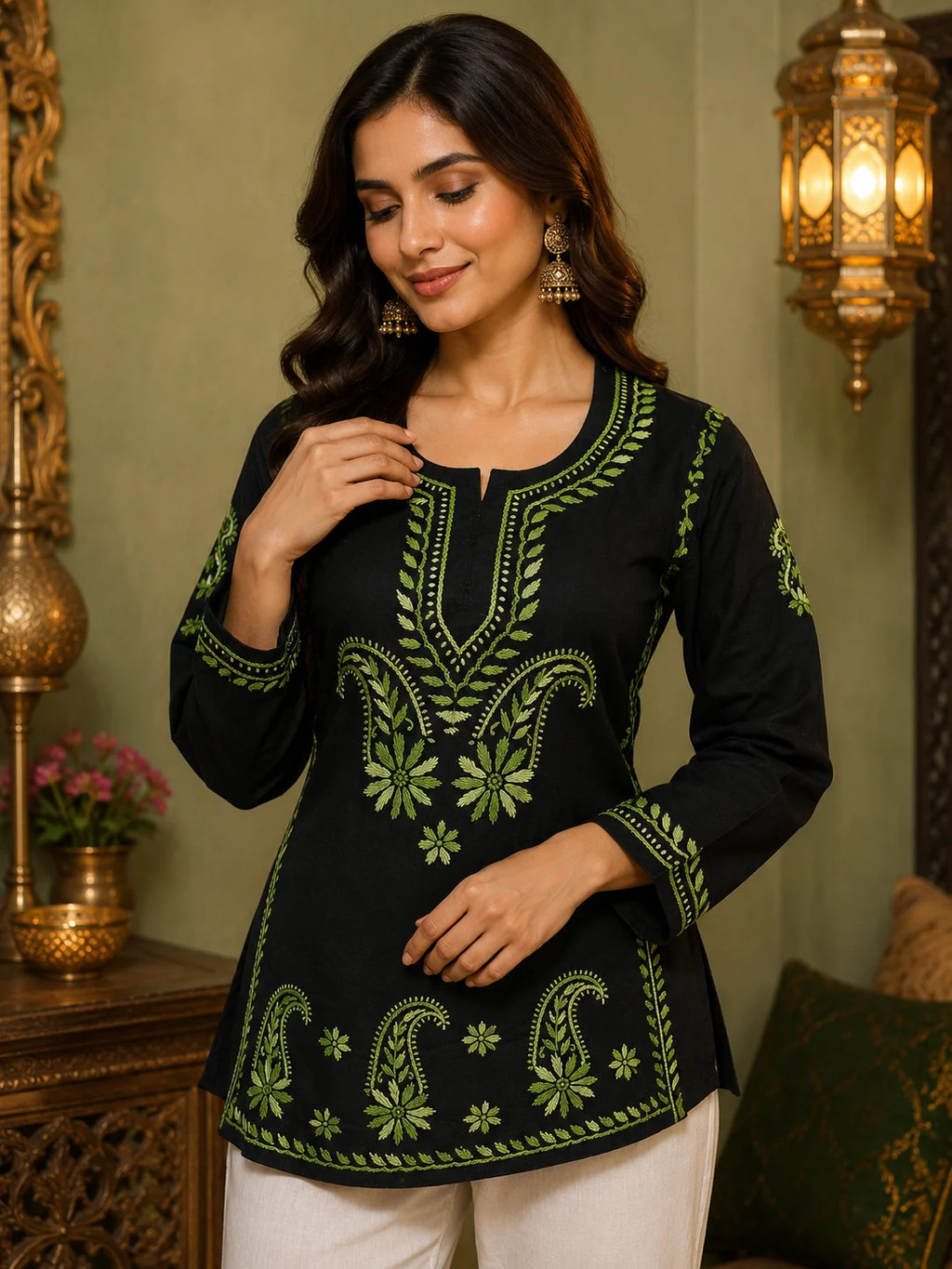 Premium Modal Handwork Short Kurti for Women | Premium Designer Ethnic Wear