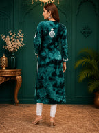 Tazaki Premium Modal Handwork Straight Kurti for Women | Premium Embroidered Ethnic Wear