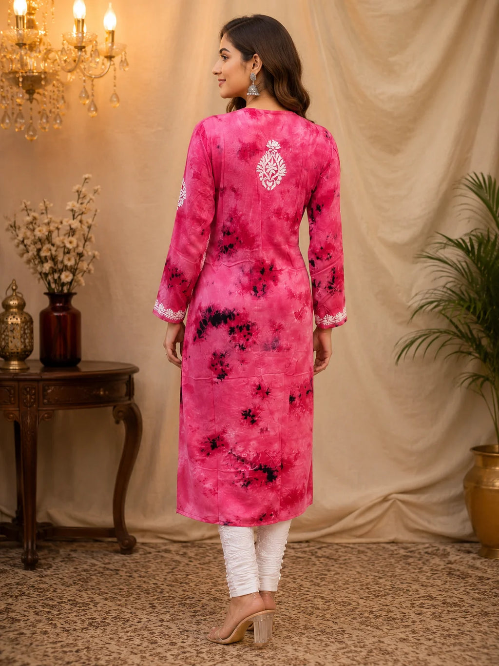 Tazaki Premium Modal Handwork Straight Kurti for Women | Premium Embroidered Ethnic Wear