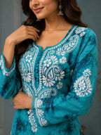 Tazaki Premium Modal Handwork Straight Kurti for Women | Premium Embroidered Ethnic Wear