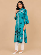 Premium Modal Handwork Front Open Kurti for Women | Designer Embroidered Long Kurti