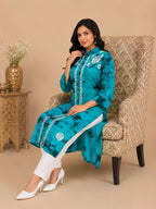 Premium Modal Handwork Front Open Kurti for Women | Designer Embroidered Long Kurti