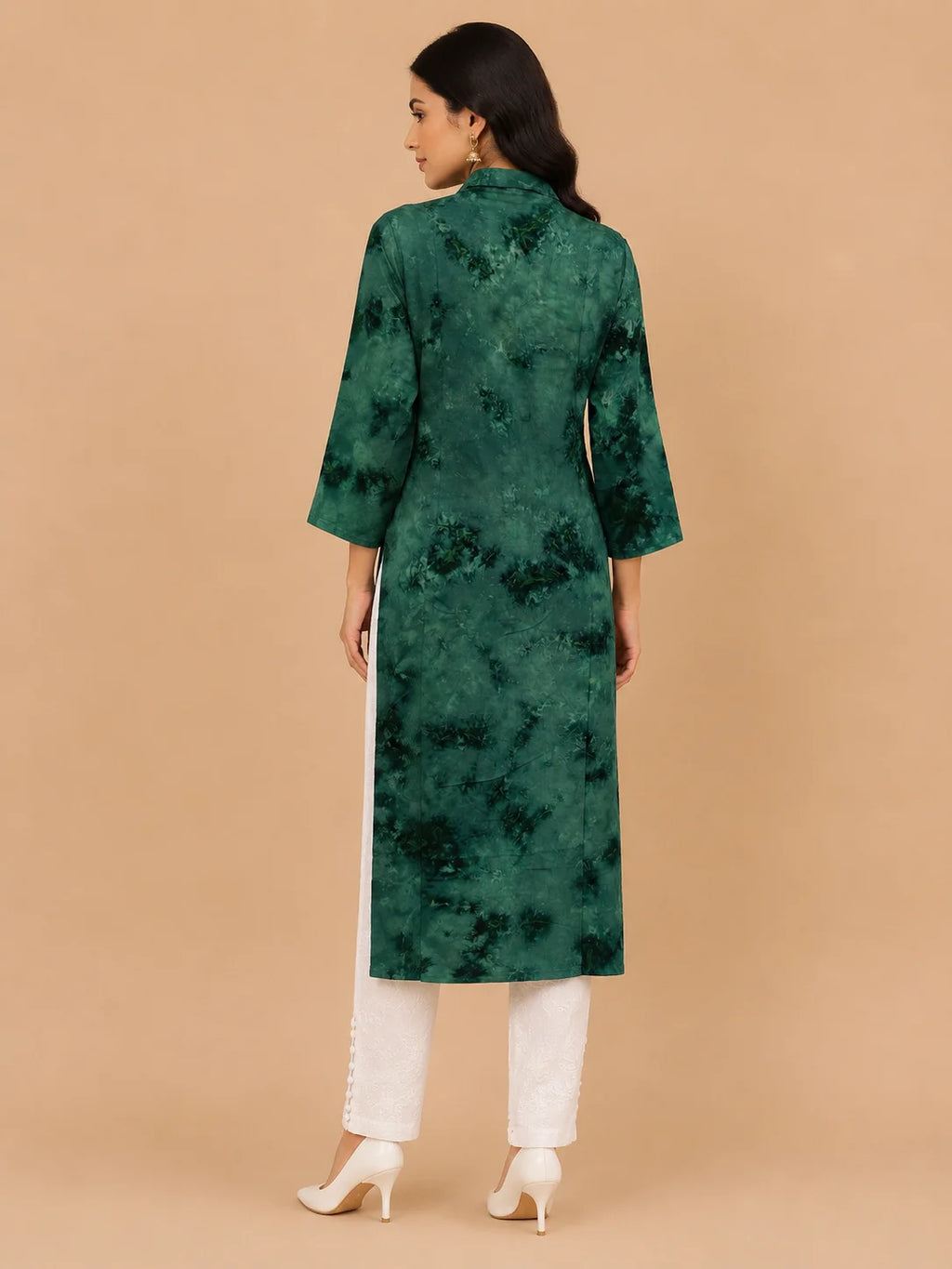 Premium Modal Handwork Front Open Kurti for Women | Designer Embroidered Long Kurti