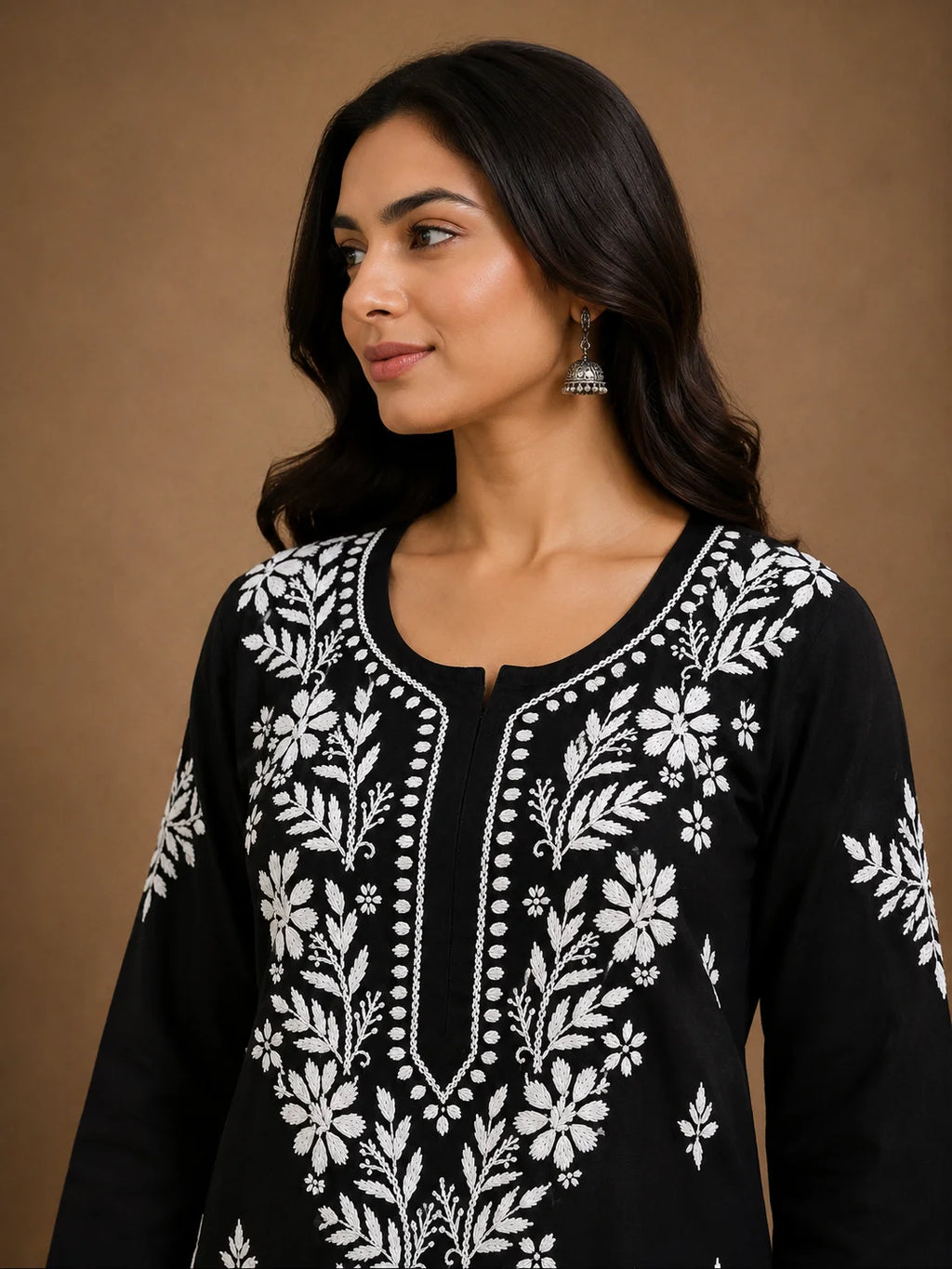 Premium Modal Chikankari Hand Embroidered Kurti Palazzo Set for Women | Lucknowi Handwork