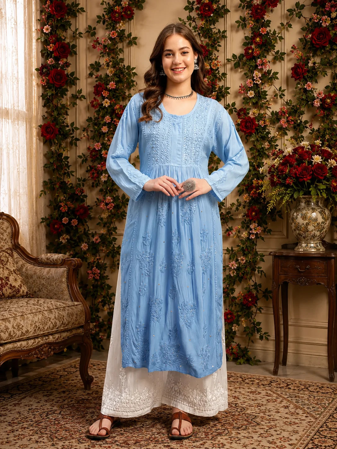 Luxury Chikankari Kurti for Women | Premium Handcrafted Designer Ethnic Wear