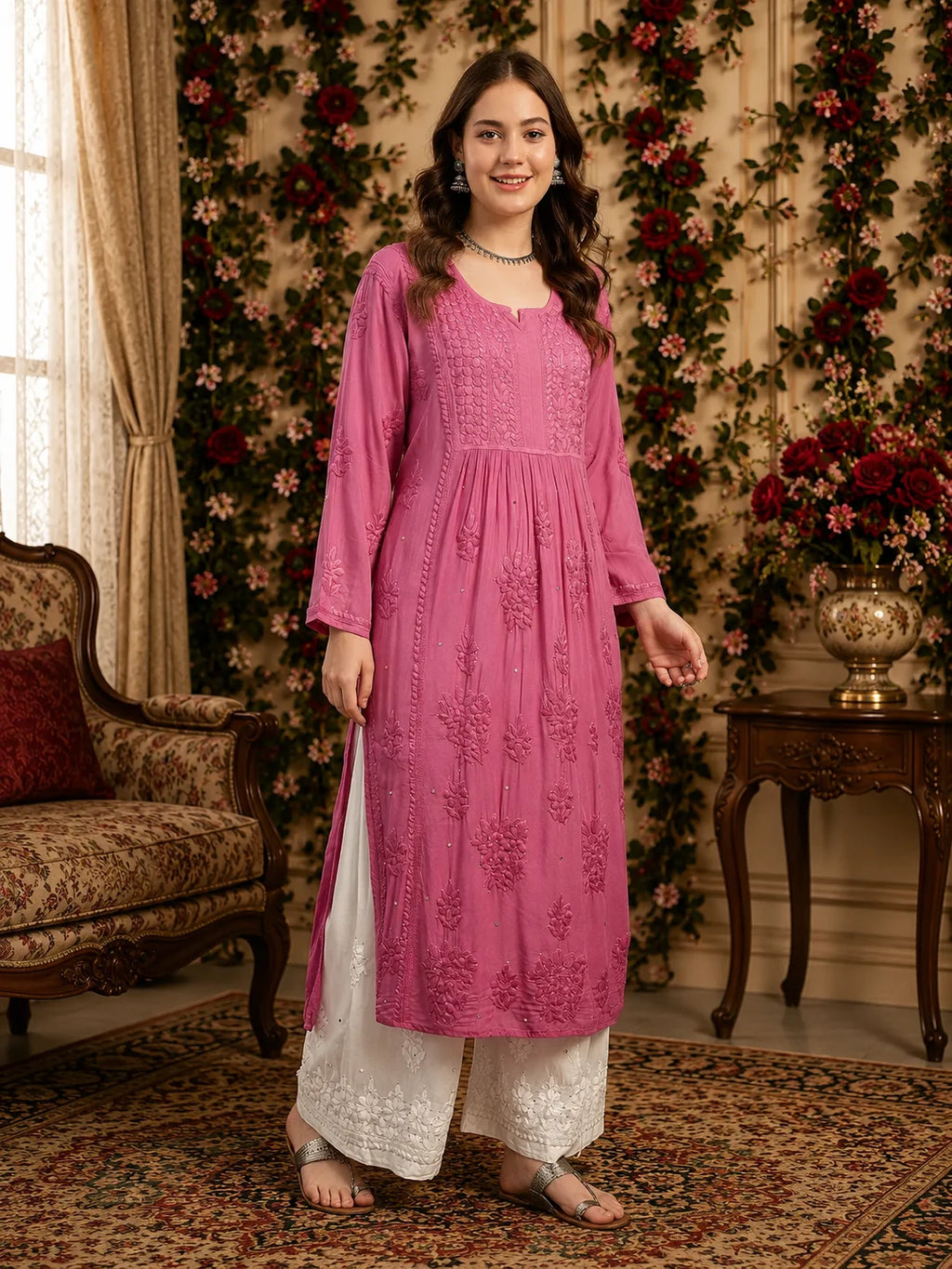 Luxury Chikankari Kurti for Women | Premium Handcrafted Designer Ethnic Wear