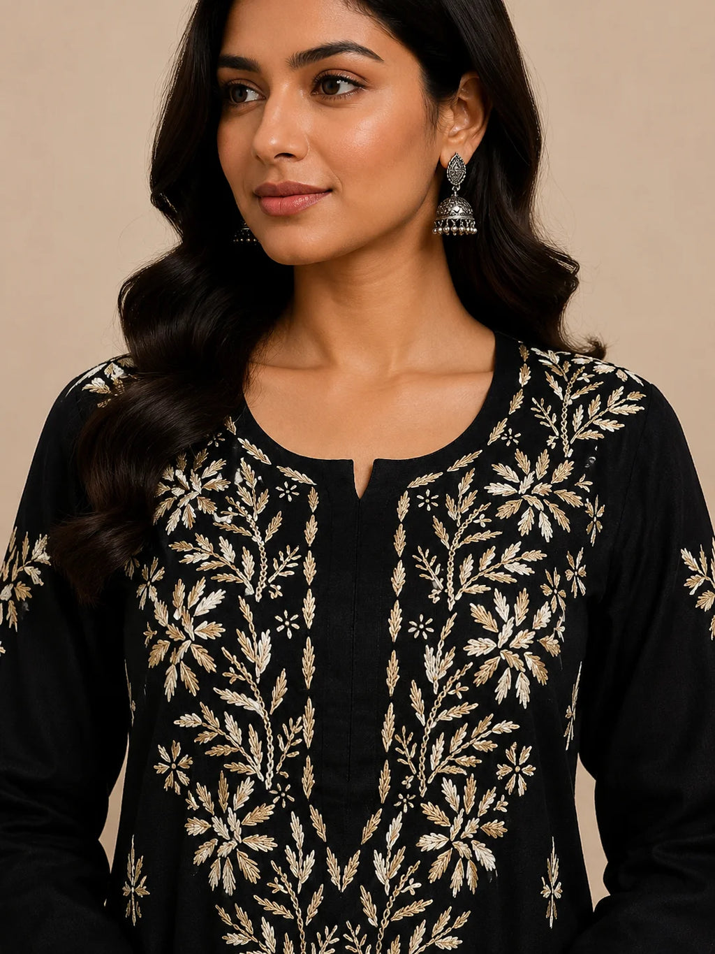 Premium Modal Chikankari Hand Embroidered Kurti Palazzo Set for Women | Lucknowi Handwork