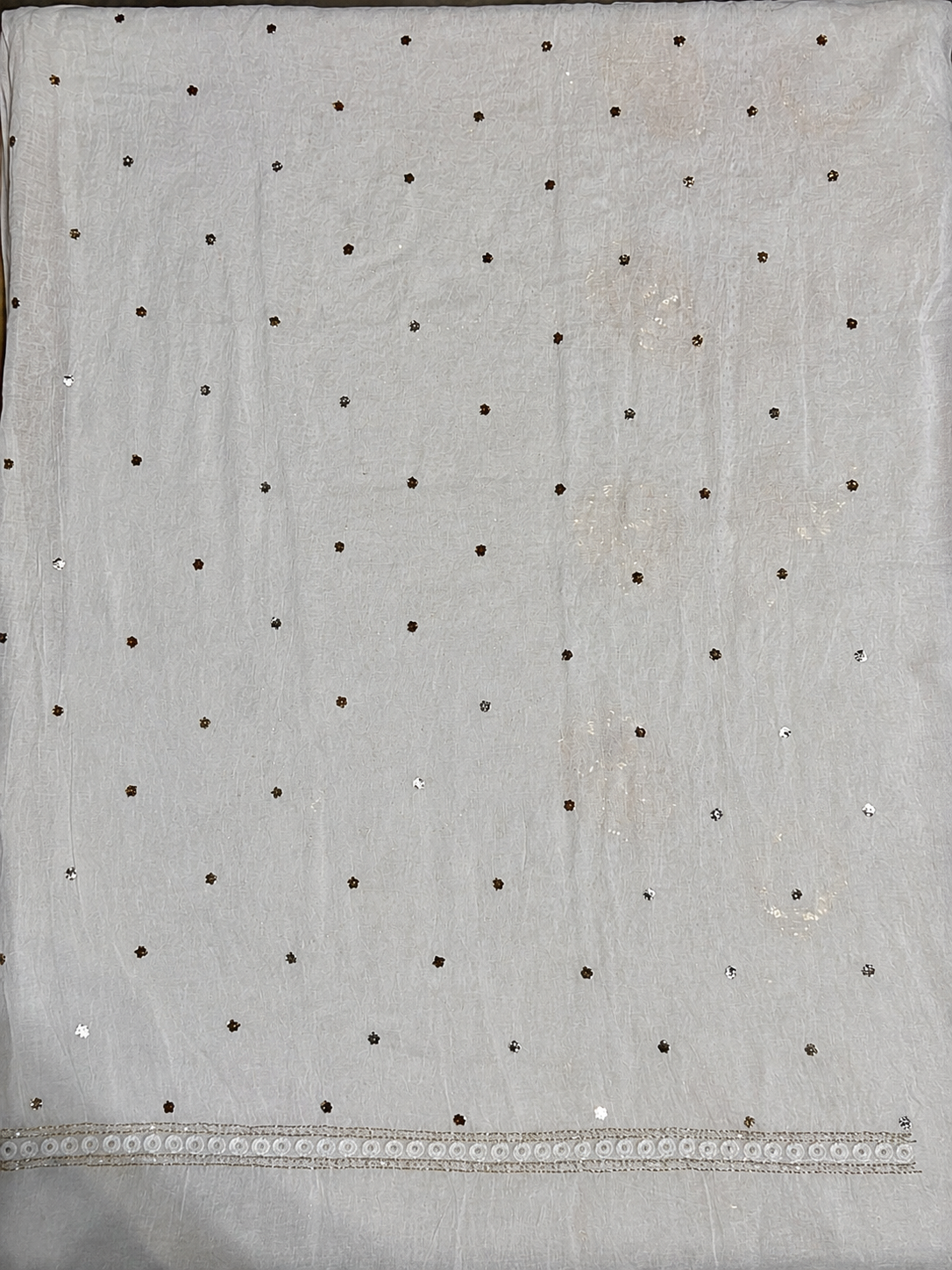 Premium Ivory Mul Chanderi Embroidered Kurta Dupatta Set for Women