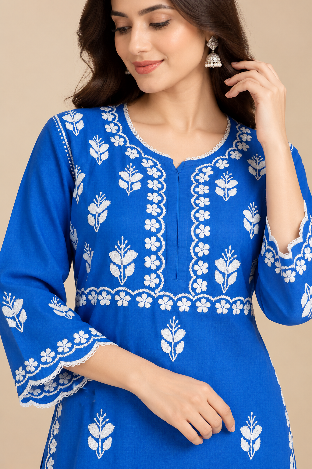 Luxury Modal Handwork Kurta Palazzo Set with Dupatta | Premium Women’s Ethnic Wear