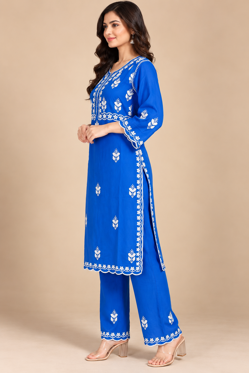 Luxury Modal Handwork Kurta Palazzo Set with Dupatta | Premium Women’s Ethnic Wear
