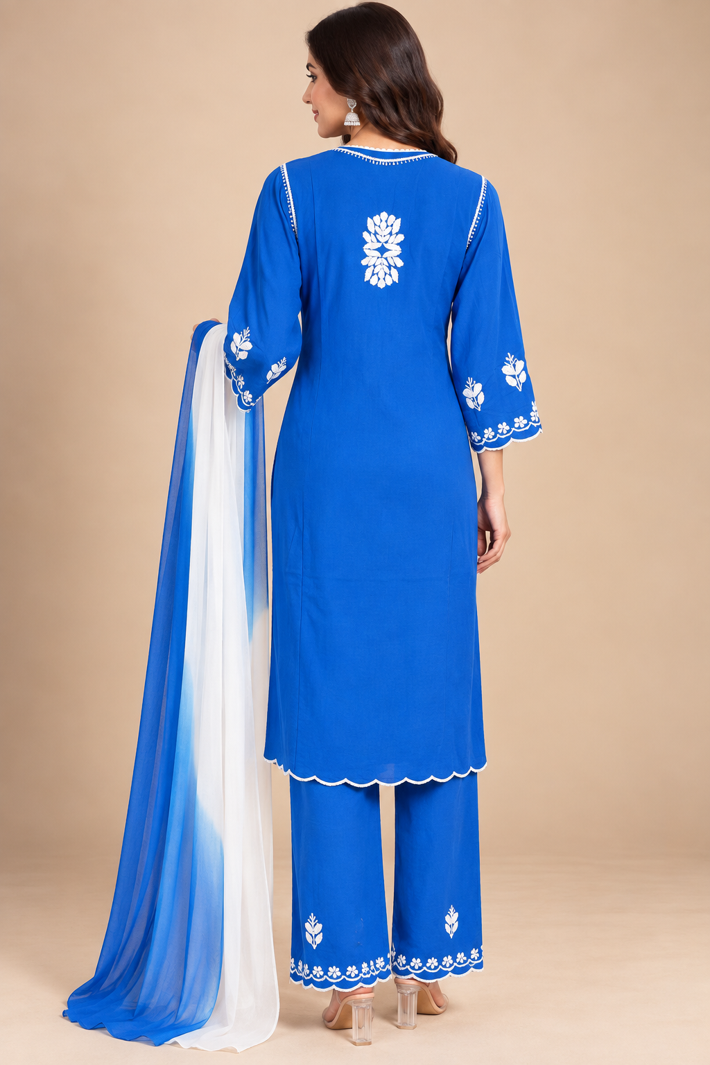 Luxury Modal Handwork Kurta Palazzo Set with Dupatta | Premium Women’s Ethnic Wear