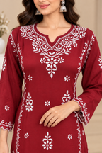 Premium Modal Handwork Embroidered Kurta Palazzo Set for Women | Luxury Ethnic Wear