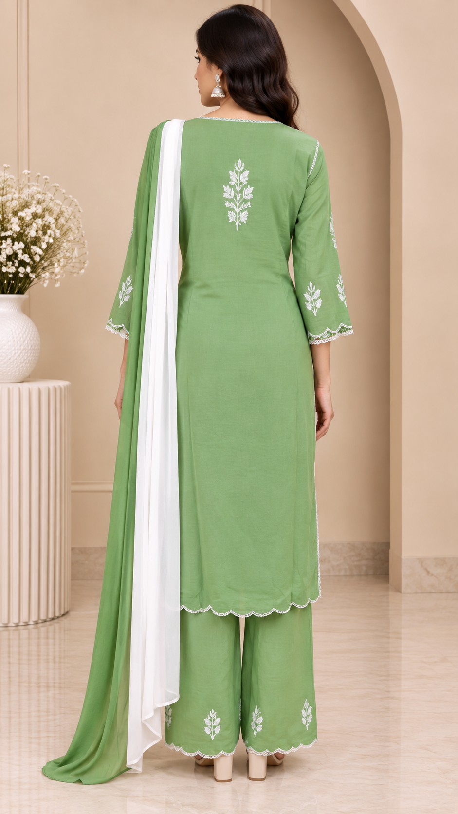 Luxury Modal Handwork Kurta Palazzo Set with Dupatta | Premium Women’s Ethnic Wear