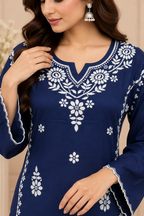 Premium Modal Handwork Embroidered Kurta Palazzo Set for Women | Luxury Ethnic Wear