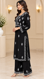 Luxury Modal Handwork Kurta Palazzo Set with Dupatta | Premium Women’s Ethnic Wear