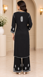 Luxury Modal Handwork Kurta Palazzo Set with Dupatta | Premium Women’s Ethnic Wear
