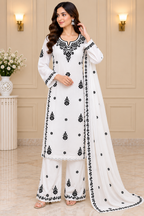 Premium Modal Handwork Embroidered Kurta Palazzo Set for Women | Luxury Ethnic Wear