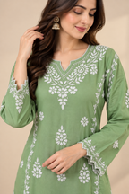 Premium Modal Handwork Embroidered Kurta Palazzo Set for Women | Luxury Ethnic Wear