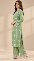 Premium Modal Handwork Embroidered Kurta Palazzo Set for Women | Luxury Ethnic Wear