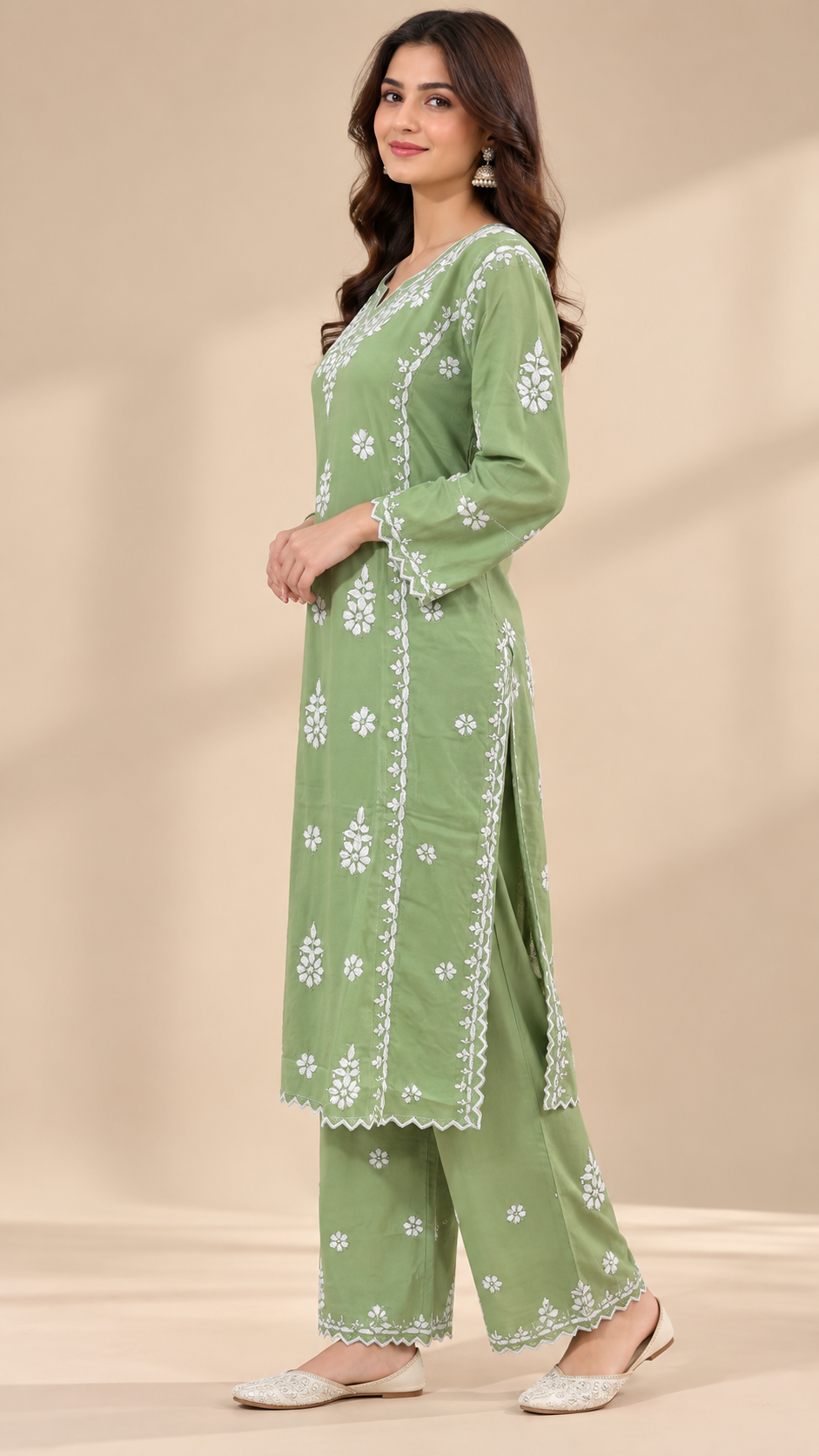 Premium Modal Handwork Embroidered Kurta Palazzo Set for Women | Luxury Ethnic Wear