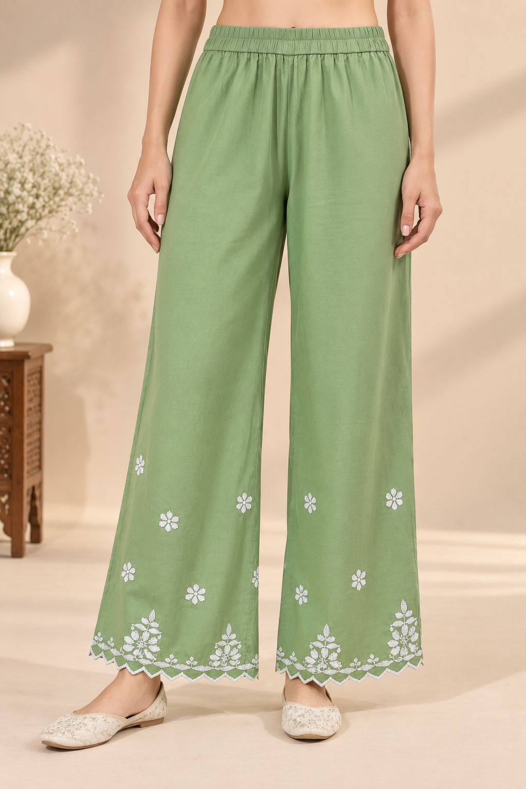 Premium Modal Handwork Embroidered Kurta Palazzo Set for Women | Luxury Ethnic Wear