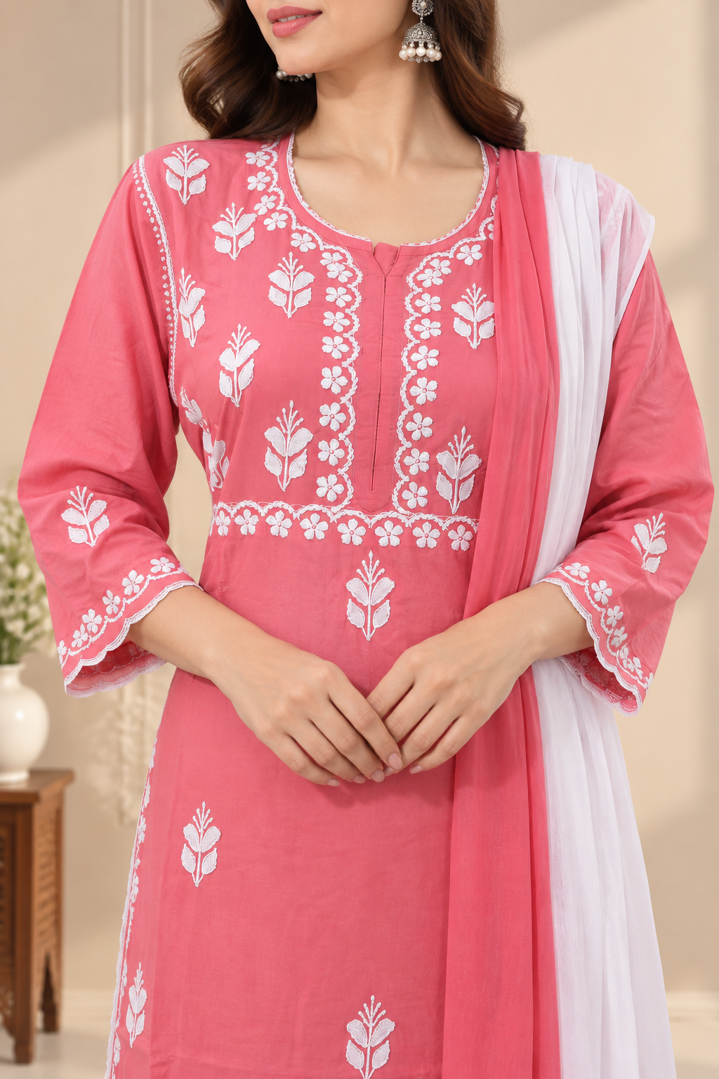 Luxury Modal Handwork Kurta Palazzo Set with Dupatta | Premium Women’s Ethnic Wear