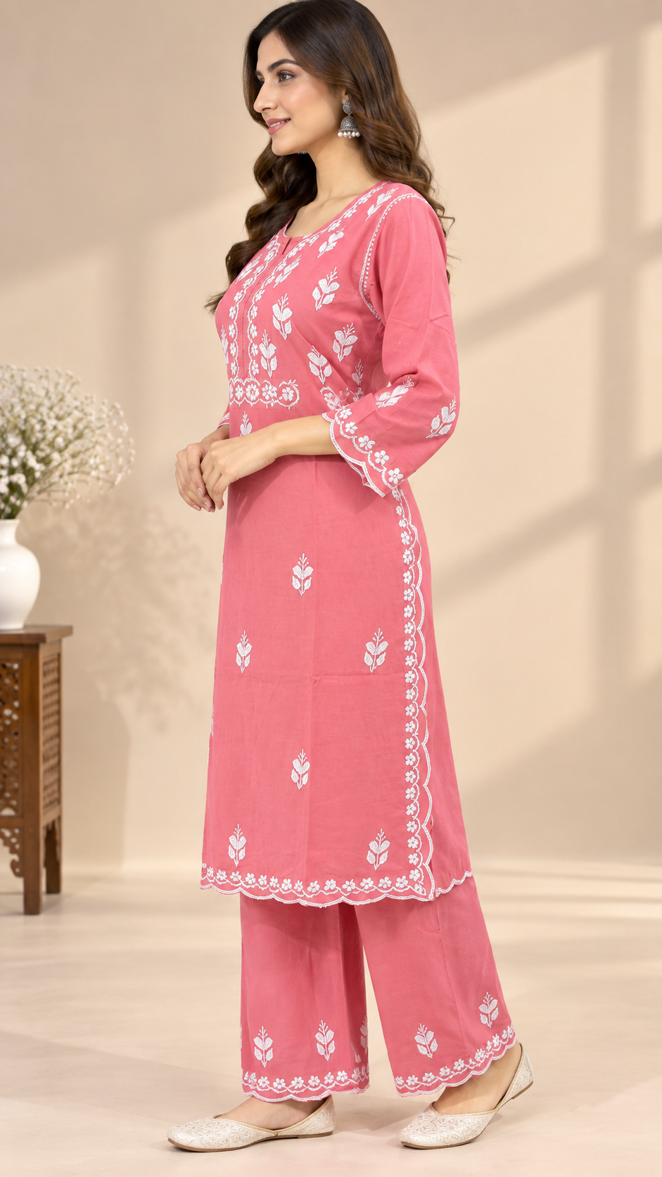Luxury Modal Handwork Kurta Palazzo Set with Dupatta | Premium Women’s Ethnic Wear