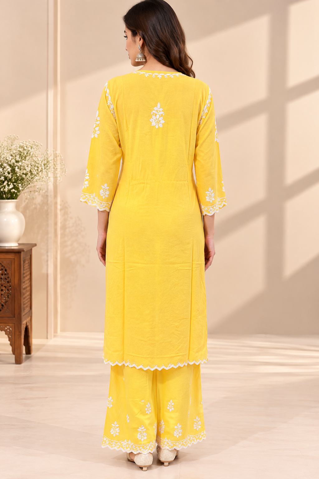 Premium Modal Handwork Embroidered Kurta Palazzo Set for Women | Luxury Ethnic Wear