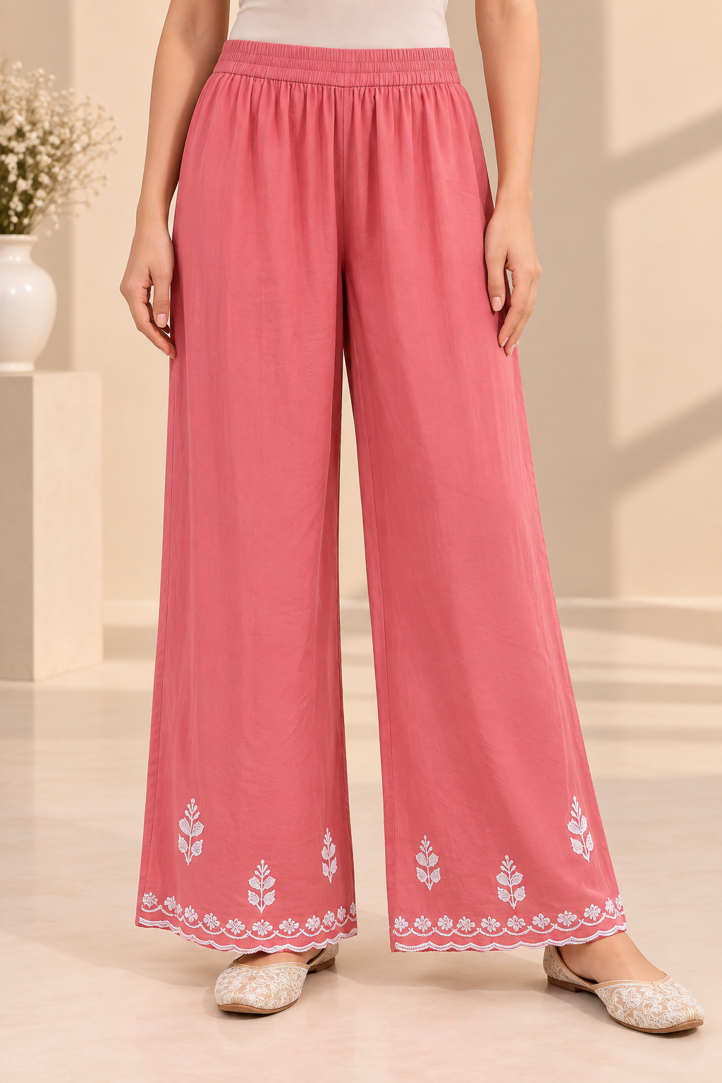 Luxury Modal Handwork Kurta Palazzo Set with Dupatta | Premium Women’s Ethnic Wear
