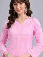Luxury Sky Blue Chanderi Handwork Kurta Palazzo Set with Dupatta for Women | Premium Designer Ethnic Wear